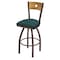 Holland Bar Stool Co 30" Swivel Counter Stool, Black Wrinkle, Med Back, Graph Tidal Seat 83030BZMedMplB022 - alternate 1